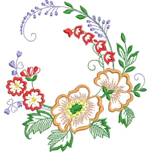 花卉刺绣图案设计