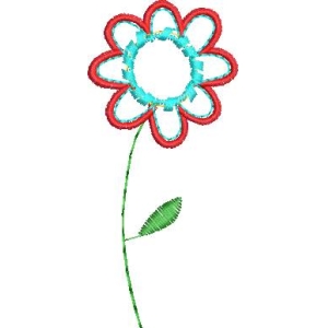 彩色刺绣花朵图案