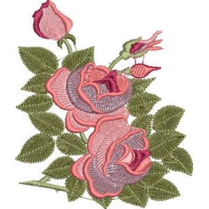刺绣玫瑰花图案
