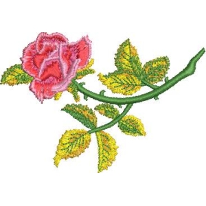 刺绣玫瑰花图案