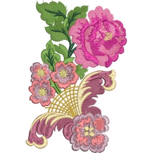 刺绣花卉图案