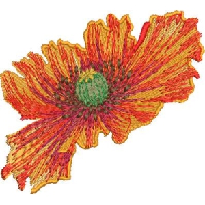 刺绣罂粟花图案