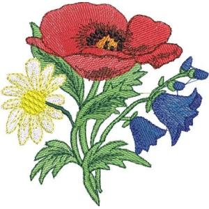 刺绣花卉图案