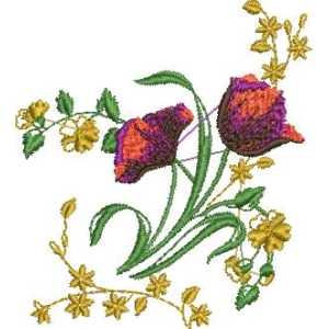 刺绣花卉图案