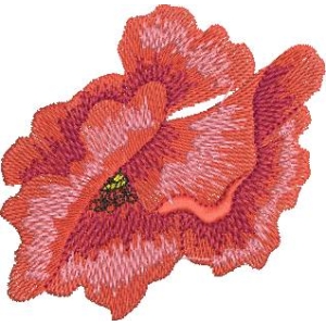 刺绣罂粟花图案