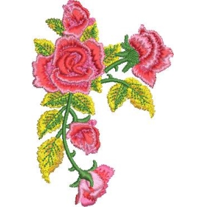 刺绣玫瑰花图案