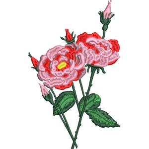刺绣玫瑰花束
