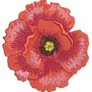 刺绣罂粟花图案