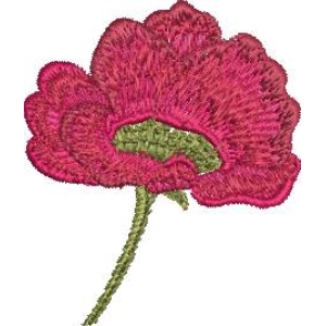 刺绣罂粟花图案