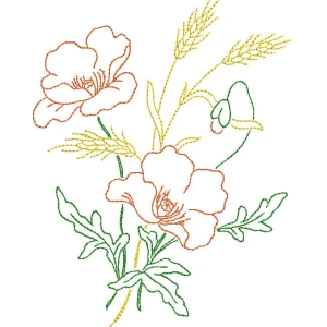 刺绣花卉图案