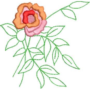 刺绣玫瑰花图案