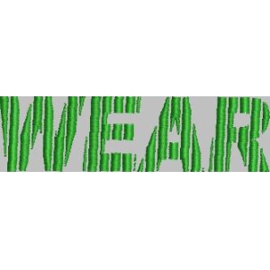 绿色刺绣字母WEAR