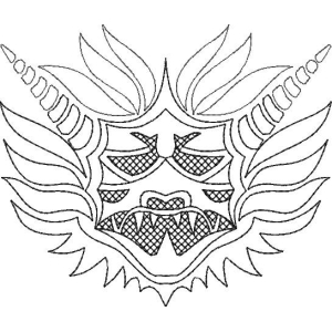 龙形面具纹饰