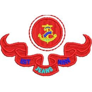 红色徽章与文字图案