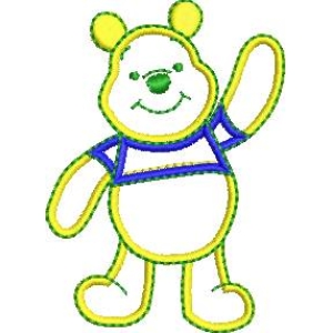 小熊维尼挥手卡通形象