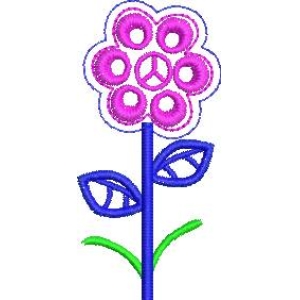 粉色花朵刺绣图案