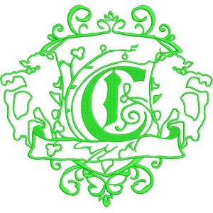 绿色字母C装饰图案