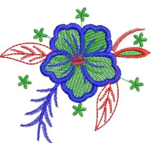 彩色刺绣花卉图案