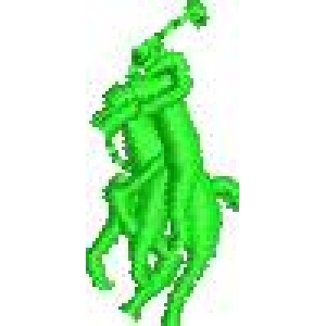 绿色像素马标