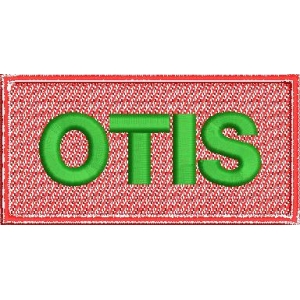 绿色OTIS字样刺绣徽章