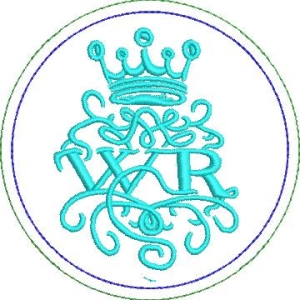 皇冠与字母装饰图案