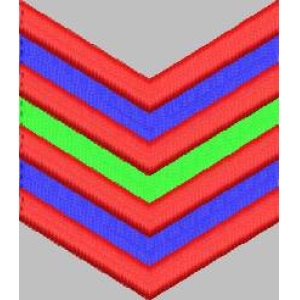 三色V形军衔徽章