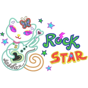 摇滚猫图案设计