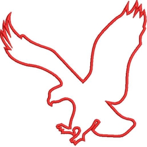 红色鹰形轮廓图案
