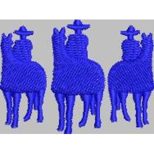 蓝色3D打印骆驼模型