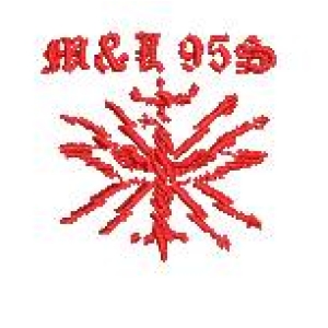 红色雪花图案徽章