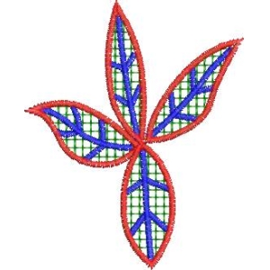 彩色叶形图案设计