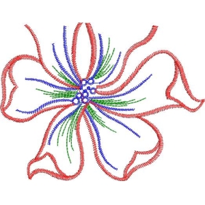 彩色刺绣花朵图案