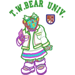 TW熊大学刺绣设计