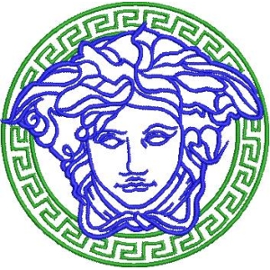 美杜莎头像刺绣图案