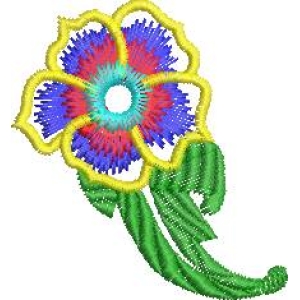 彩色刺绣花朵图案