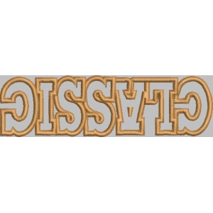 金色刺绣CLASSIC字样