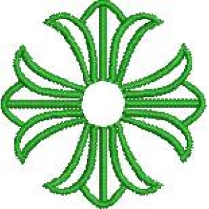 绿色花瓣状图案