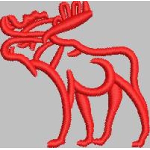 红色驯鹿图案
