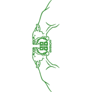 绿色刺绣品牌标志图案