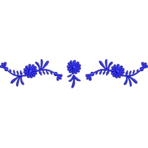 蓝色花卉装饰图案