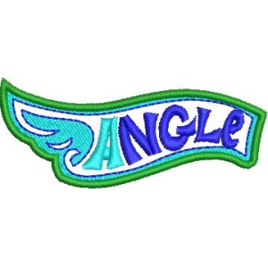 翅膀形状的ANGLE刺绣徽章