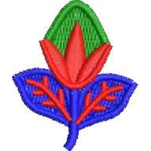 彩色刺绣花朵图案