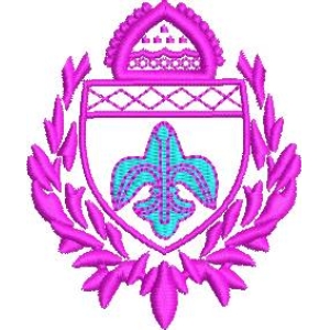 紫色鸢尾花徽章图案