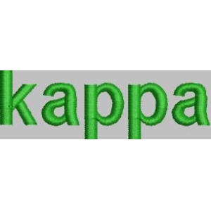 绿色刺绣字母kappa