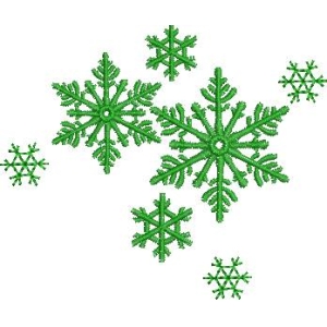 绿色雪花图案装饰