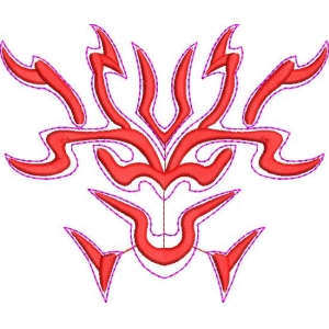 红色火焰纹样设计图