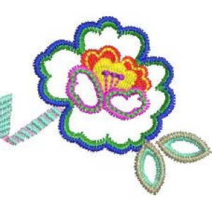 彩色刺绣花朵图案