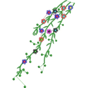 彩色花朵藤蔓结构图