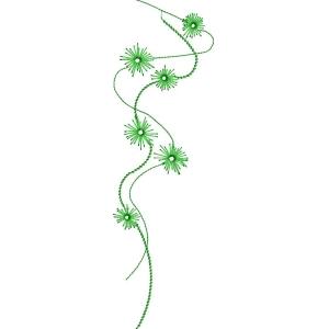绿色藤蔓花朵装饰图案