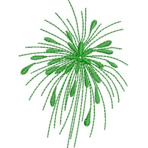 绿色烟花绽放图案
